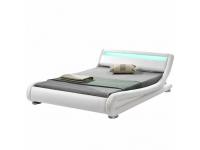 FILIDA Modern ágy RGB LED világítással, fehér , Kategória:Ágyak, Szélesség:cm Hosszúság:cm Magasság:cm