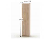 1 ajtós szekrény, sonoma tölgy, BETTY 2 BE02-006-00, Kategória:Szekrények, Szélesség:cm Hosszúság:cm Magasság:cm