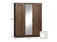 Akasztó szekrény polcokkal, lefkas tölgyfa, TEDY T15 TÍPUS, Kategória:Szekrények, Szélesség:cm Hosszúság:cm Magasság:cm