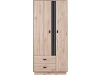 Allmo 2 ajtós 2 fiókos szekrény, Kategória:Elemes bútorok, Szélesség:90cm Hosszúság:60cm Magasság:195cm