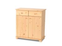 Anikó 2 kis fiókos, 2 ajtós komód, Kategória:Fenyő komódok, Szélesség:85cm Hosszúság:45cm Magasság:93cm