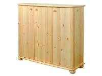 Anikó 3 ajtós komód két méretben, Kategória:Fenyő komódok, Szélesség:45cm Hosszúság:125cm Magasság:110cm