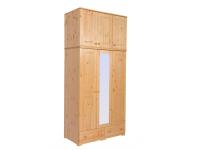 Balázs 3 ajtós 2 fiókos tükrös szekrény Balázs 3 ajtós 2 fiókos tükrös szekrény, Kategória:Fenyő szekrények, Szélesség:120cm Hosszúság:60cm Magasság:186cm