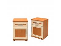 Bíró 1 ajtós 1 fiókos betétes éjjeliszekrény, Kategória:Komódok, Szélesség:40cm Hosszúság:40cm Magasság:54cm