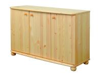 Claudia 3 ajtós komód, Kategória:Fenyő komódok, Szélesség:45cm Hosszúság:120cm Magasság:77cm