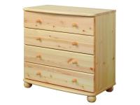 Claudia 4 fiókos széles komód, Kategória:Fenyő komódok, Szélesség:77cm Hosszúság:80cm Magasság:45cm