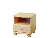 Claudia éjjeliszekrény 1 fiókos, Kategória:Fenyő komódok, Szélesség:44cm Hosszúság:40cm Magasság:45cm