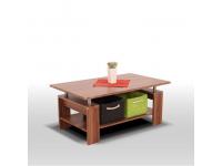 Dohányzóasztal, világos dió + fém (ezüst), ROKO, Kategória:Dohányzóasztalok, Szélesség:cm Hosszúság:cm Magasság:cm