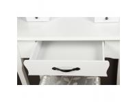 Fésülködőasztal ülőkével, fehér/ezüst, LINET New, Kategória:Íróasztalok, Szélesség:cm Hosszúság:cm Magasság:cm