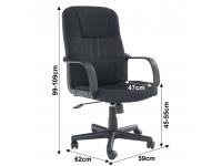 Irodai szék, fekete, TC3-7741 NEW, Kategória:Irodaszék, Szélesség:cm Hosszúság:cm Magasság:cm