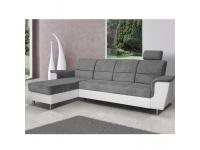 Kis sarok B, fehér textilbőr/szürke Matrix 16 textil, SANTIAGO, Kategória:Ülőgarnitúrák, Szélesség:cm Hosszúság:cm Magasság:cm