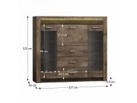 INFINITY vitrines komód, Kategória:Komódok, Szélesség:cm Hosszúság:cm Magasság:cm