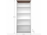Magas nyitott polcos szekrény 80, DTD laminált, fehér + sonoma tölgyfa, TOPTY Magas nyitott polcos szekrény 80, DTD laminált, fehér + sonoma tölgyfa, TOPTY, Kategória:Polcok, Szélesség:cm Hosszúság:cm Magasság:cm