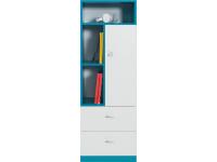 Mobi VII 1 ajtós 2 kis fiókos részben nyitott keskeny alacsony szekrény, Kategória:Ifjúsági bútor, Szélesség:45cm Hosszúság:40cm Magasság:135cm