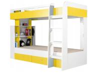 Mobi XIX fiókos 90x200 cm-es emeletes ágy matrac nélkül, Kategória:Ifjúsági bútor, Szélesség:200cm Hosszúság:90cm Magasság:165cm