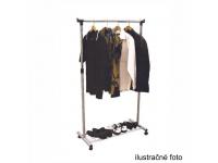 Mozgó ruhaakasztó, rozsdamentes fém + fekete műanyag, ALEXO, Kategória:Előszoba bútorok, Szélesség:cm Hosszúság:cm Magasság:cm