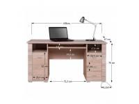PC asztal 22 típus, sonoma tölgyfa, GRAND, Kategória:Íróasztalok, Szélesség:cm Hosszúság:cm Magasság:cm