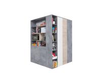 Sigma I 2 ajtós oldalt polcos gardróbszekrény, Kategória:Ifjúsági bútor, Szélesség:135cm Hosszúság:135cm Magasság:190cm