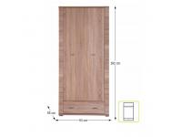 Szekrény , 3 típus, sonoma tölgyfa, GRAND, Kategória:Szekrények, Szélesség:cm Hosszúság:cm Magasság:cm