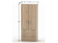 Szekrény, tölgy sonoma, BETTY 2 BE02-001-00, Kategória:Szekrények, Szélesség:cm Hosszúság:cm Magasság:cm