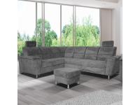 Szövetborítású ülőgarnitúra ágyfunkcióval és ágyneműtartóval, bal vagy jobb oldali kivitel, szövet Matrix 5 barna, SANTIAGO, Kategória:Ülőgarnitúrák, Szélesség:cm Hosszúság:cm Magasság:cm