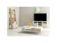 TV asztal/szekrény, sonoma tölgyfa/fehér, OSLO 75391, Kategória:TV komódok, Szélesség:cm Hosszúság:cm Magasság:cm