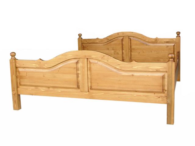 Albert magas lábvéges antik fenyő ágykeret, Kategória:Fenyő ágyak, Szélesség:90cm Hosszúság:200cm Magasság:85cm