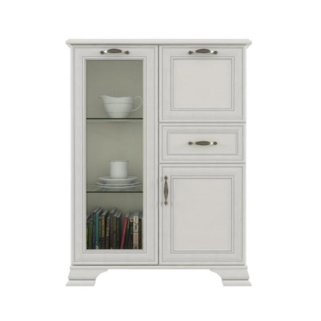Komód bárral és fiókkal 1d1w1s1b, DTD laminált, woodline krém, TIFFY, Kategória:Komódok, Szélesség:cm Hosszúság:cm Magasság:cm
