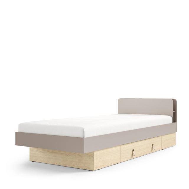 SALERNO System 18 L/P ágy fiókkal és fejtámlás polccal 90x200 cm, Kategória:Ágyak, Szélesség:94cm Hosszúság:67cm Magasság:218cm