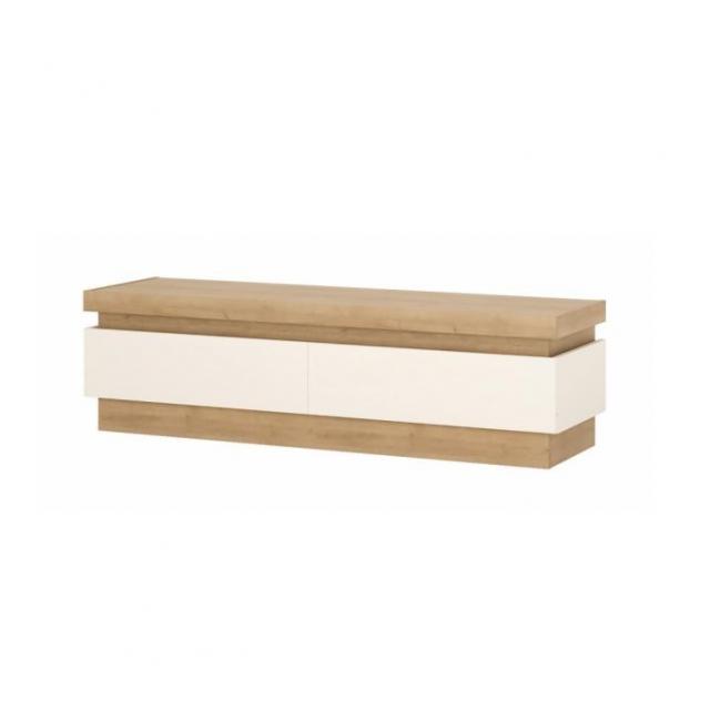 tv asztal 01,dtd laminált,tölgy riviéra/hg fehér,leonardo, Kategória:TV komódok, Szélesség:cm Hosszúság:cm Magasság:cm